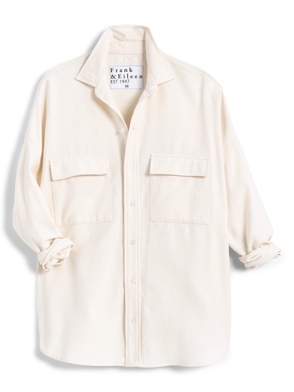 Frank & Eileen McLoghlin Utility Shirt in Vintage White Flannel